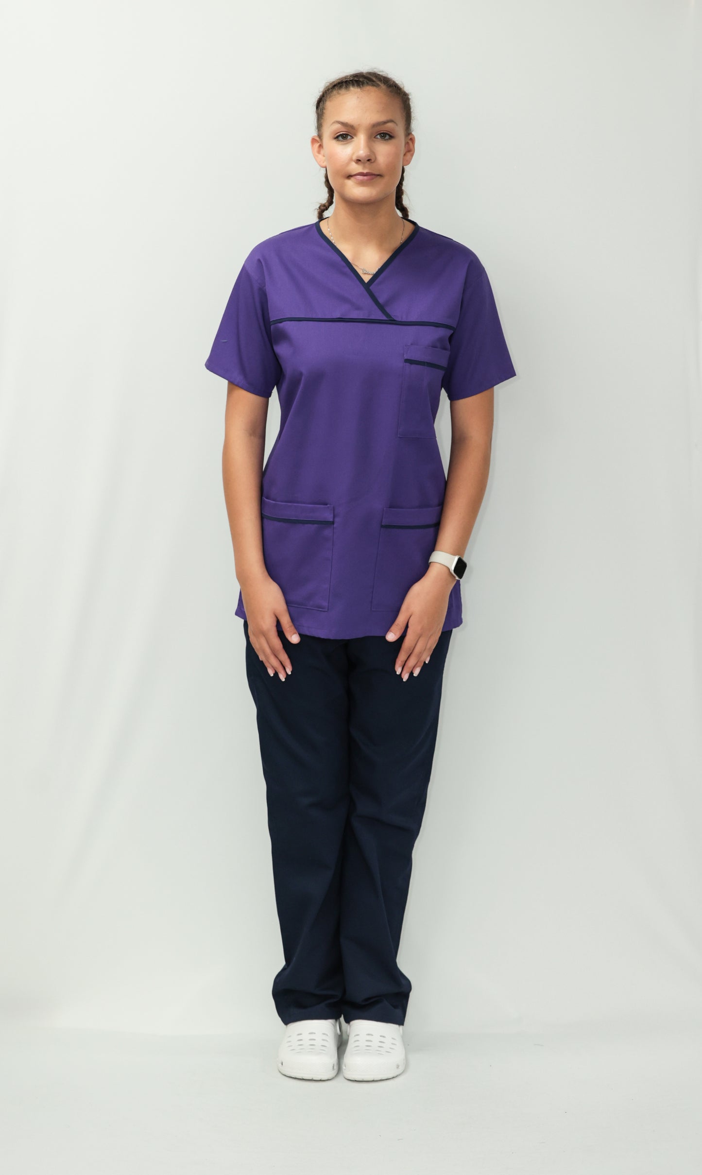 Female Tunic Navy Piping No Zip