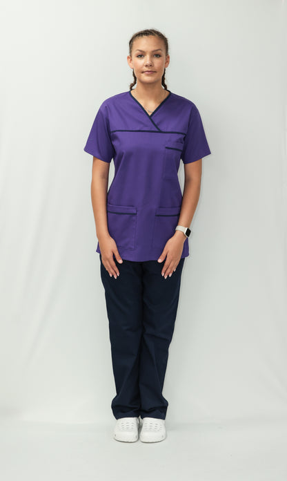 Female Tunic Navy Piping No Zip