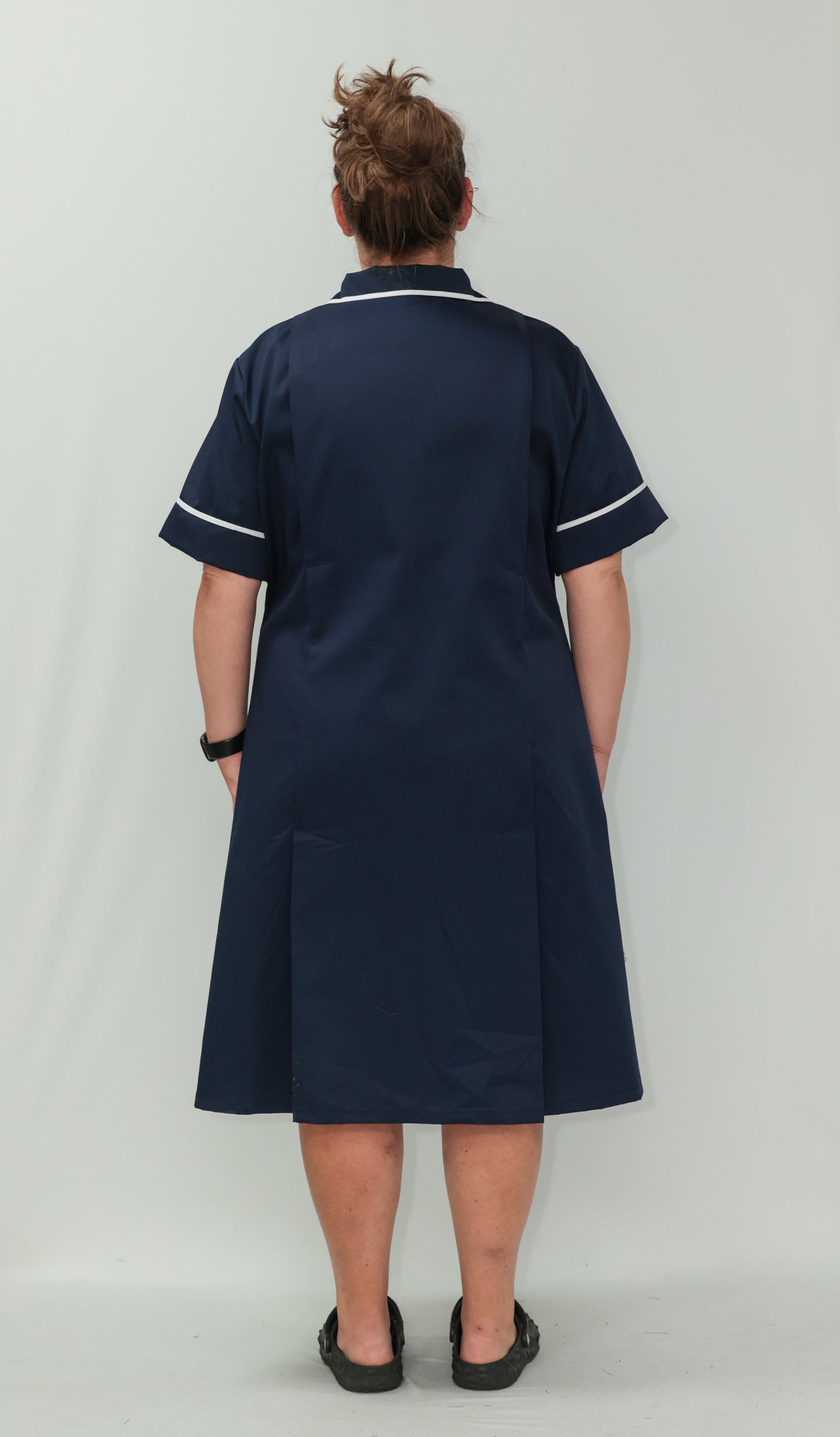 Nurses Dress Classic Collar White Piping