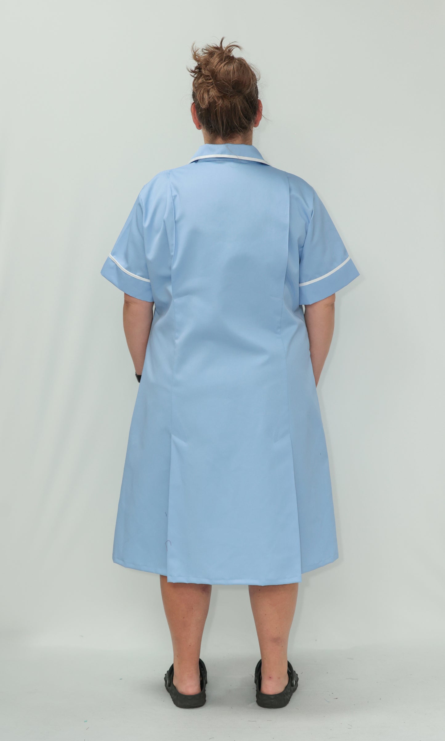 Nurses Dress Classic Collar White Piping