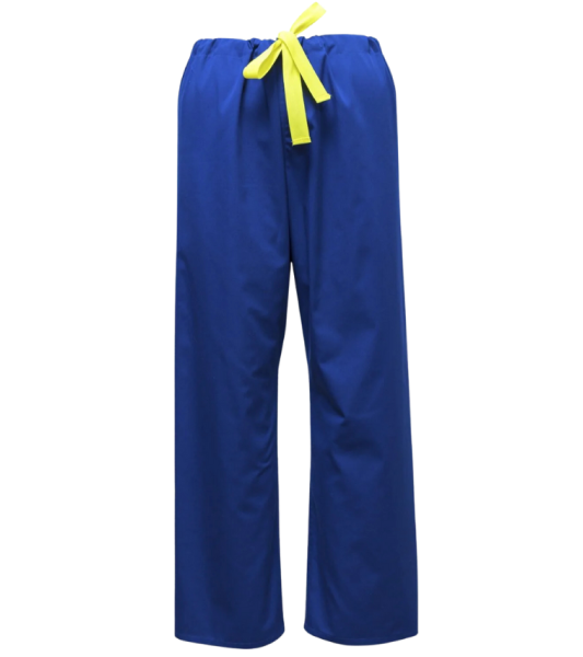 Reversible Unisex Scrub Drawstring Trousers - Royal Blue Only