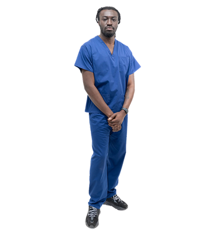 Medical Health Scrub Drawstring Royal Blue Trousers Unisex Men/Women