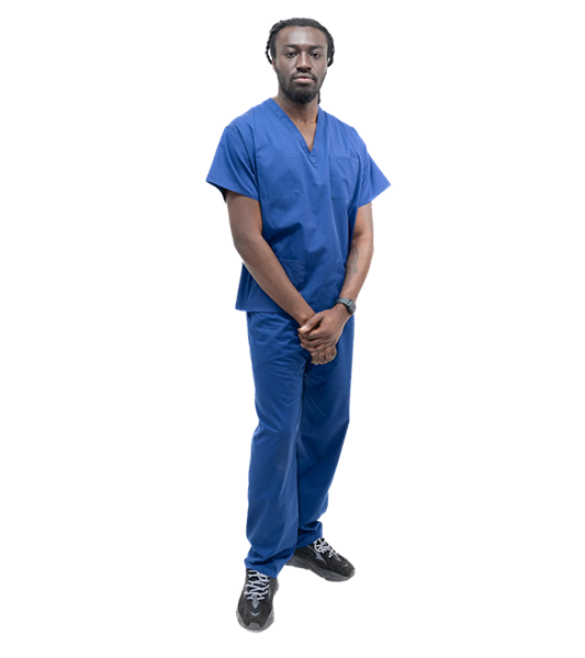 Medical Health Scrub Drawstring Royal Blue Trousers Unisex Men/Women