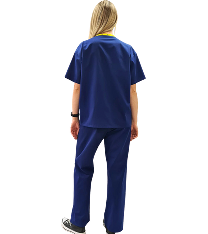 Medical Health Scrub Drawstring Royal Blue Trousers Unisex Men/Women